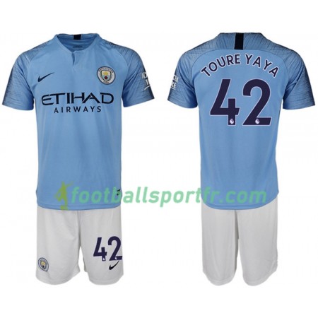 Tenue Manchester City TOURE YAYA 42 Enfant Domicile 2018-2019 Maillot de Foot